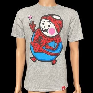 Johnny Cupcakes Unisex Gray M Arachnid Big Kid Tee in EUC